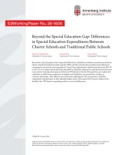 Beyond the Special Education Gap: Differences in Special Education Expenditures Between Charter Schools and Traditional Public Schools