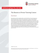 The Returns to Private Tutoring Centers
